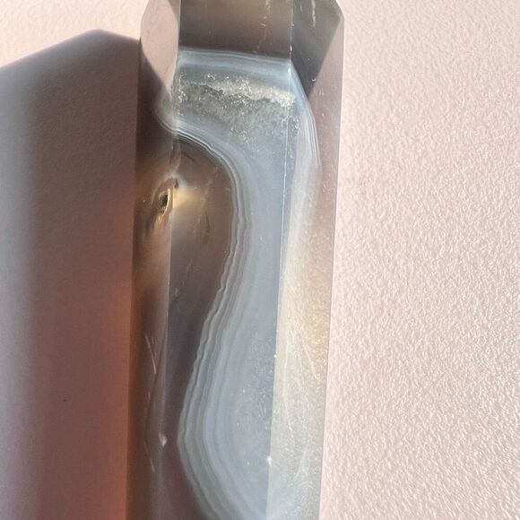 Moss Agate Crystal Meditation Wand (#6) - Picture 3 of 12